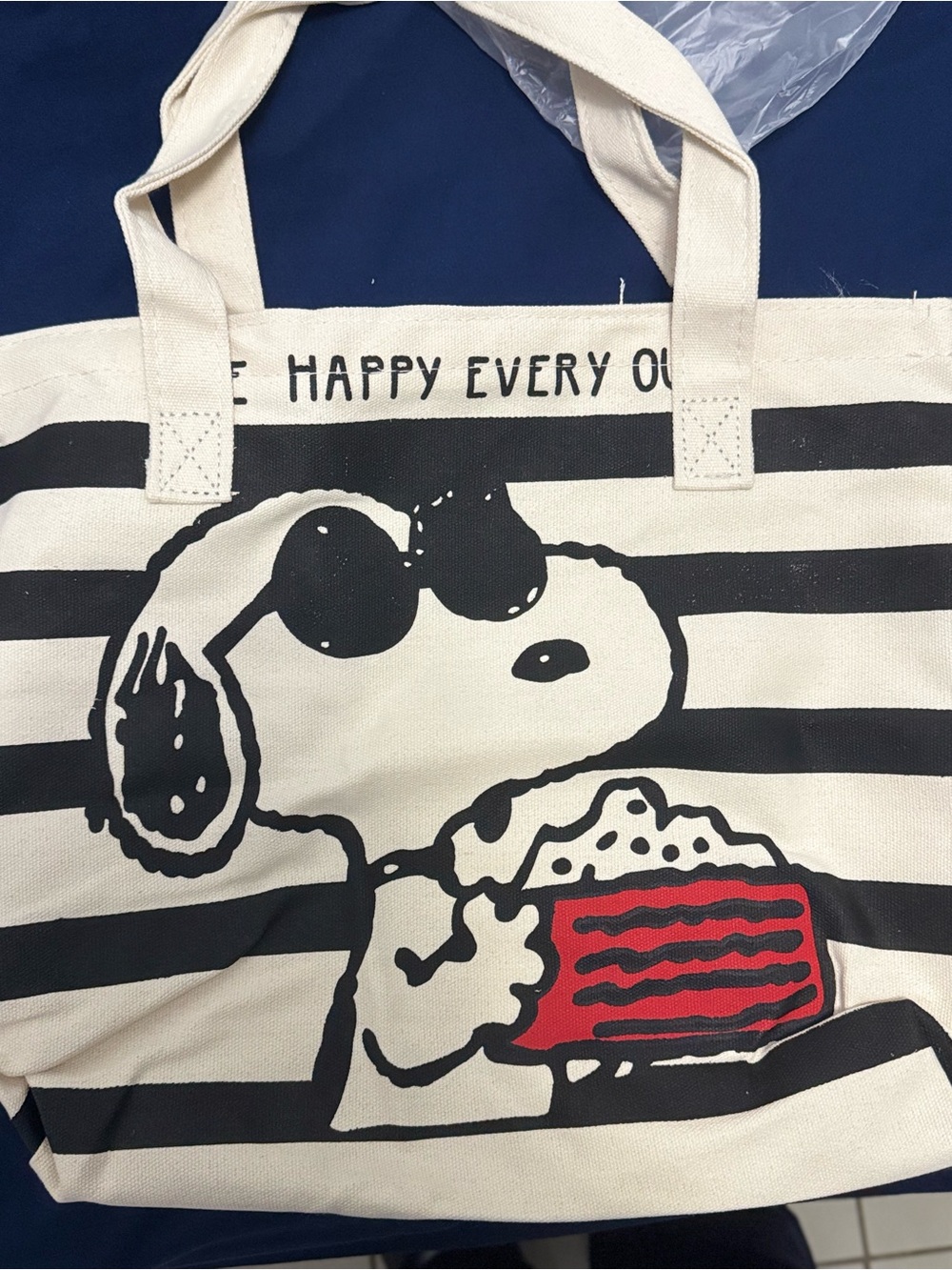 Snoopy Large Canvas material tote